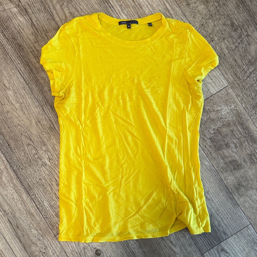 Vince Bright Yellow Short Sleeve Tee